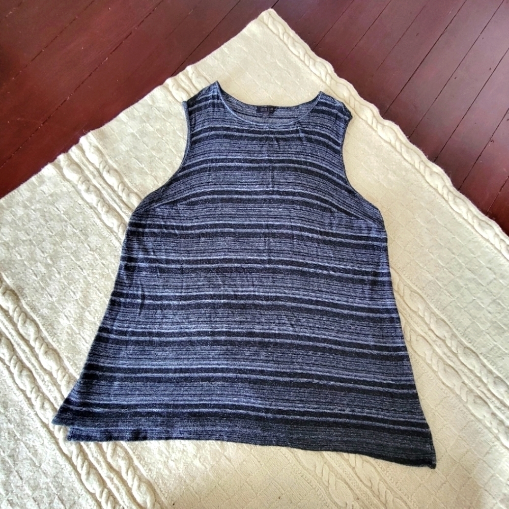 J. Jill Wearever Collection Stretch Knit Lagenlook Striped Tunic size 2X Black